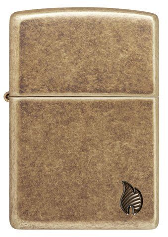Запальничка Zippo Armor&reg; Antique Brass Flame Design 46400 фото
