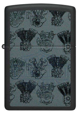 Запальничка Zippo Harley-Davidson Black Light Engines Design 48600 фото