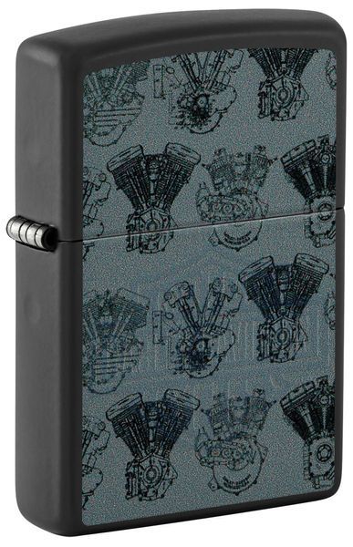 Запальничка Zippo Harley-Davidson Black Light Engines Design 48600 фото