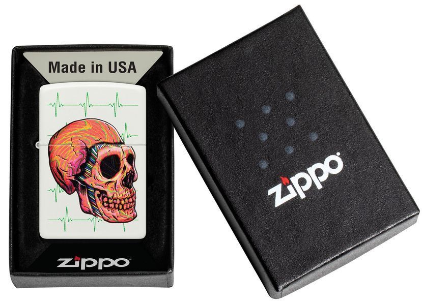 Запальничка Zippo Cyber Skull Design 48659 фото