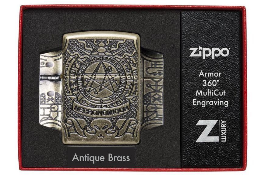 Запальничка Zippo Armor Antique Brass Book of the Dead 29561 фото