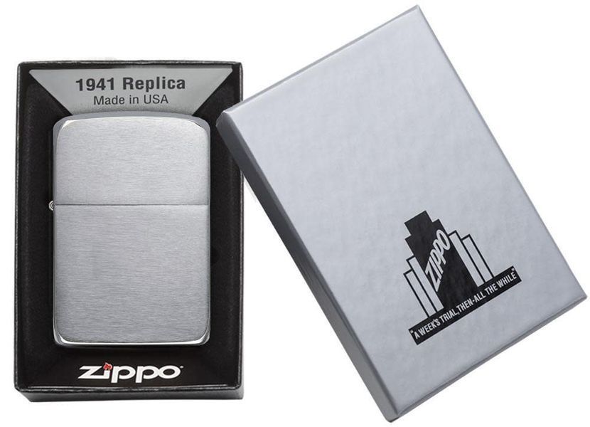 Запальничка Zippo Brushed Chrome 1941 1941 фото