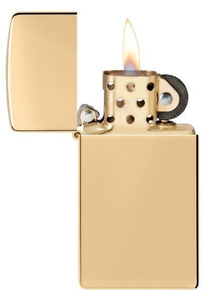 Запальничка Zippo Slim High Polish Brass 1654B фото