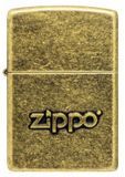 Запальничка Zippo Stamp Antiqued Brass  28994 фото