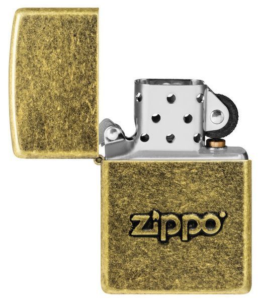 Запальничка Zippo Stamp Antiqued Brass  28994 фото