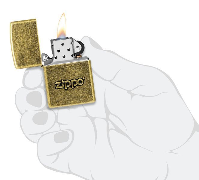 Запальничка Zippo Stamp Antiqued Brass  28994 фото