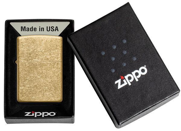 Запальничка Zippo Regular Tumbled Brass 49477 фото