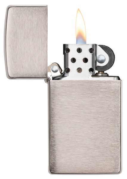 Запальничка Zippo Slim&reg; Brushed Chrome 1600 фото