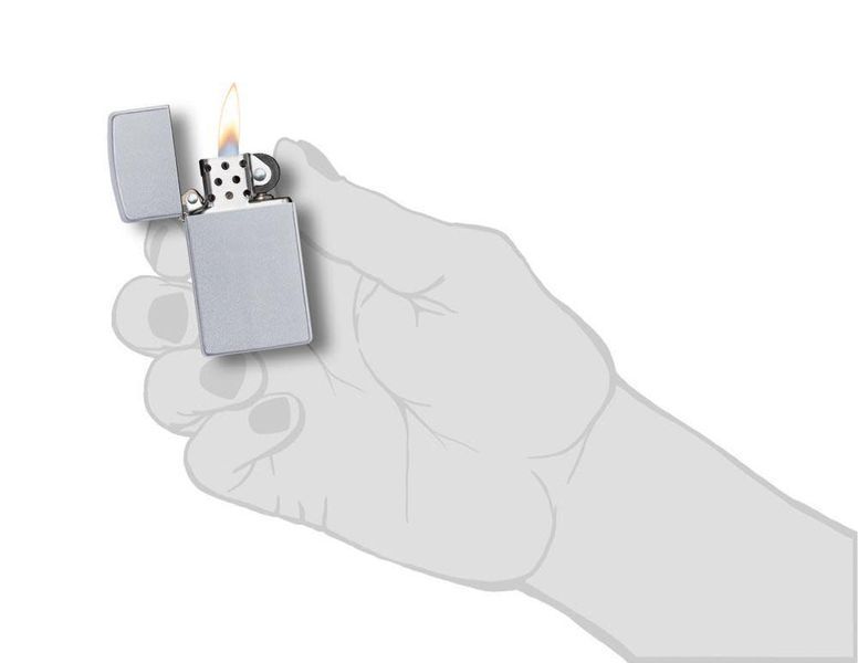 Запальничка Zippo Slim Satin Chrome 1605 фото