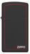 Запальничка Zippo Slim Black Matte with Red Border 1618ZB фото 1