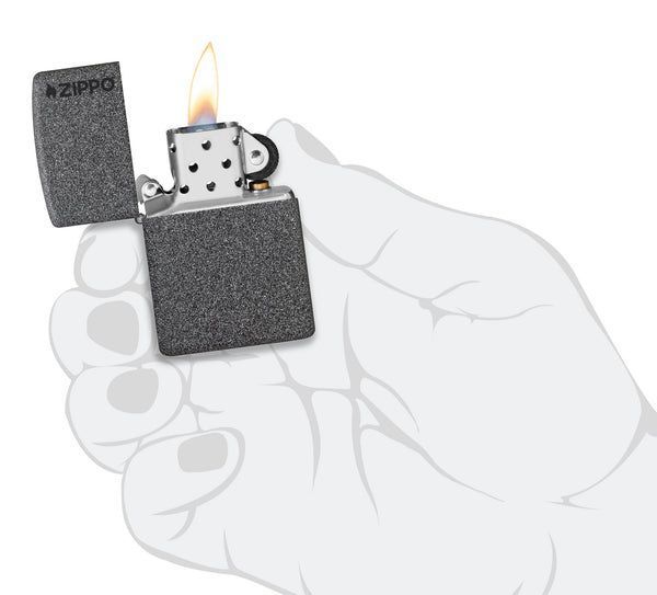 Запальничка Zippo Classic Iron Stone Zippo Logo 211ZL фото