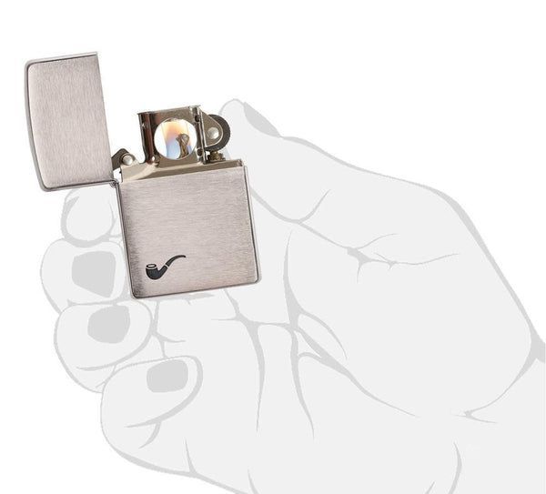 Запальничка Zippo Pipe Brushed Chrome 200PL фото
