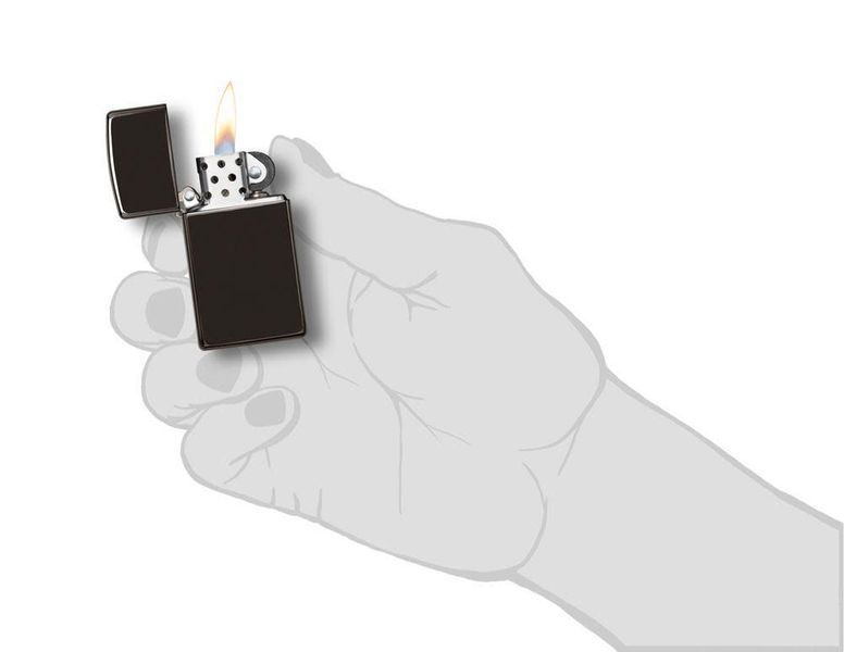 Запальничка Zippo Slim&reg; High Polish Black 28123 фото