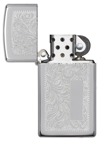 Запальничка Zippo Slim&reg; Chrome Venetian&reg; 1652 фото