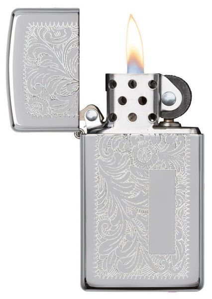 Запальничка Zippo Slim&reg; Chrome Venetian&reg; 1652 фото