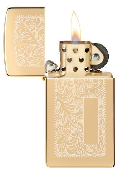 Запальничка Zippo Slim Brass Venetian 1652B фото