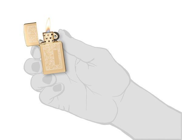 Запальничка Zippo Slim Brass Venetian 1652B фото